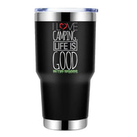 Thumbnail for I Love Camping In The Woods 30oz Insulated Vacuum Sealed Tumbler