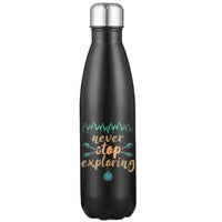 Thumbnail for Never Stop Exploring 17oz Stainless Water Bottle Black