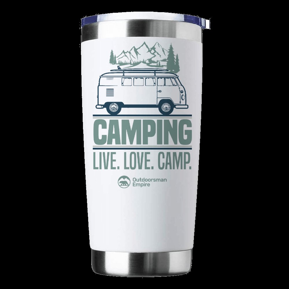 Camping Live Love Camp 20oz Tumbler White