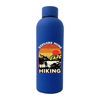 Thumbnail for Explore More Hiking 17oz Stainless Rubberized Water Bottle