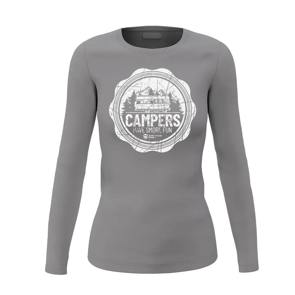 Camping Seal Women Long Sleeve Shirt