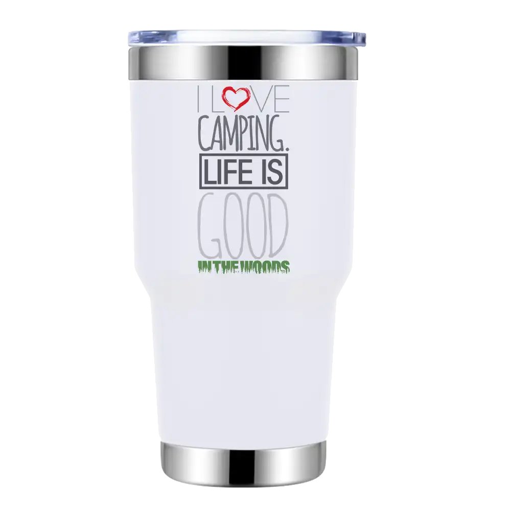 I Love Camping In The Woods 30oz Insulated Vacuum Sealed Tumbler