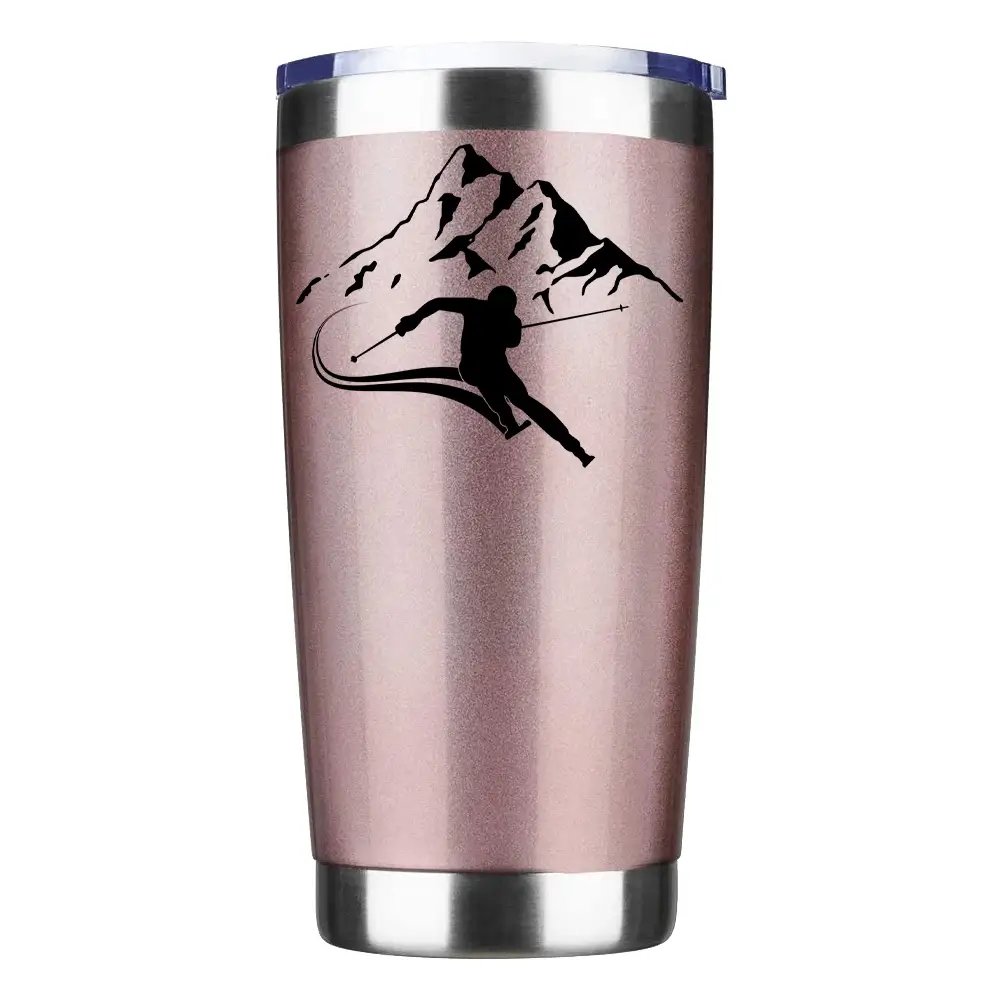 Run From The Avalanche 20oz Insulated Vacuum Sealed Tumbler