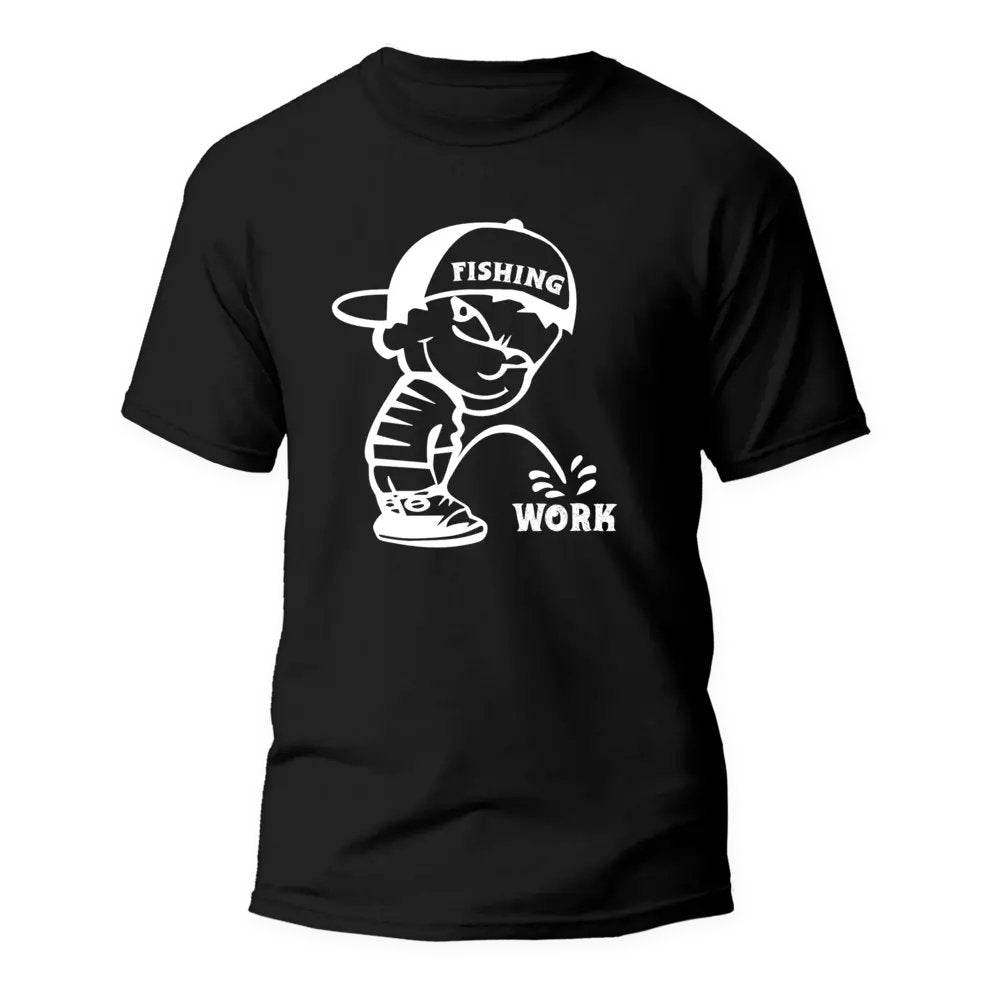 Fishing And Work Man T-Shirt - Black