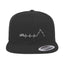 Mountain Beat Embroidered Flat Bill Cap