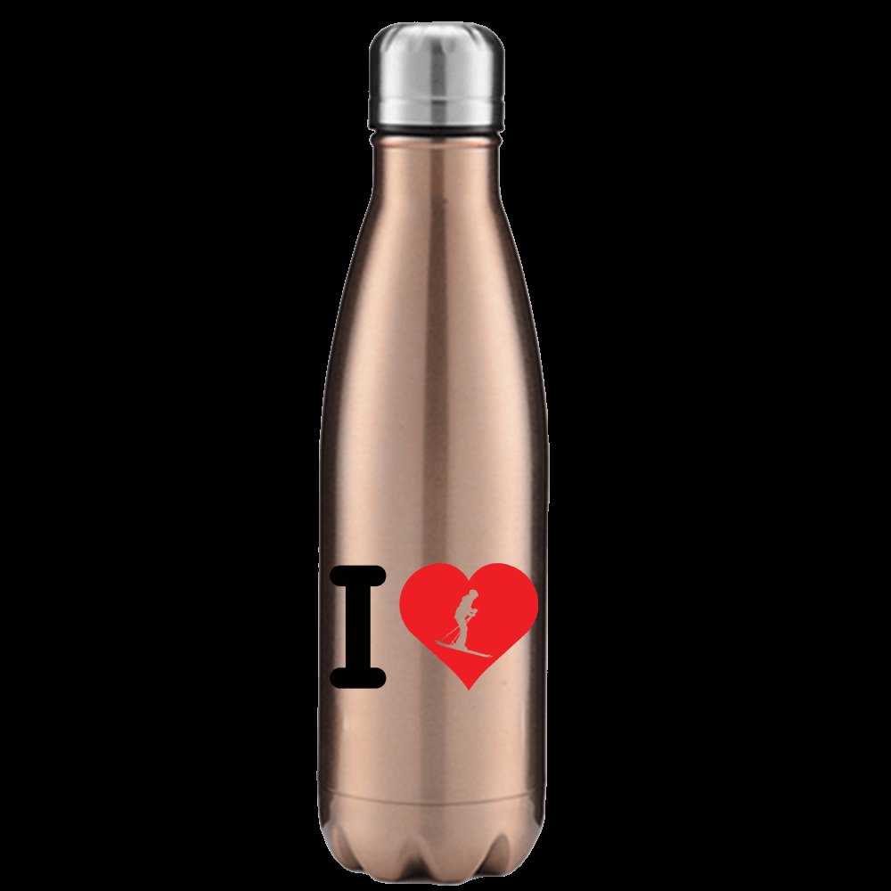 I Love Skiing 17oz Stainless Water Bottle