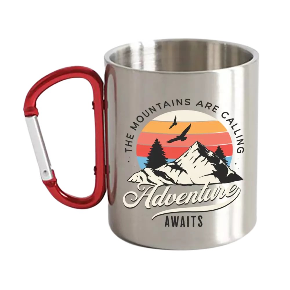 The Mountains Are Calling Carabiner Mug 12oz