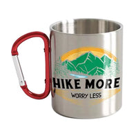 Thumbnail for Hike More Worry Less Stainless Steel Double Wall Carabiner Mug 12oz