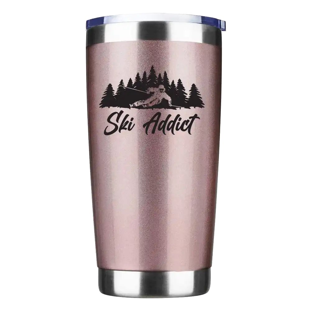 Ski Addict 20oz Insulated Vacuum Sealed Tumbler