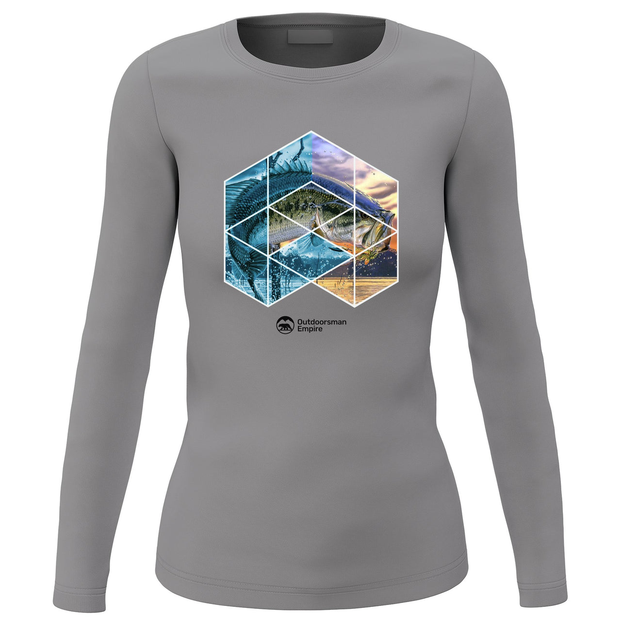 Fishing Geometry' Women Long Sleeve Shirt