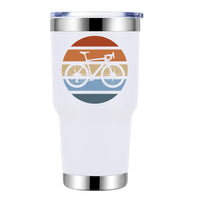 Thumbnail for Modern Vintage Bicycle 30oz Double Wall Stainless Steel Water Tumbler White