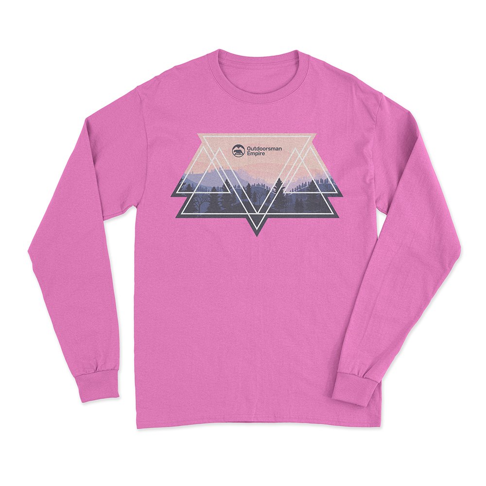 Camping Triangles Men Long Sleeve Shirt