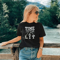 Thumbnail for Time to Get Lit Women Slim Fit T-Shirt