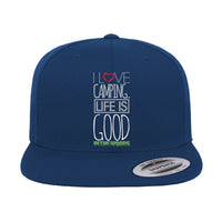 Thumbnail for I Love Camping In The Woods Printed Flat Bill Cap