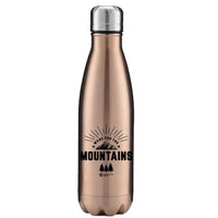 Thumbnail for Made For The Mountains 17oz Stainless Water Bottle Rose Gold
