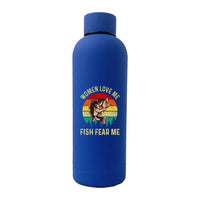 Thumbnail for Women Love Me Fish Hate Me 17oz Stainless Rubberized Water Bottle