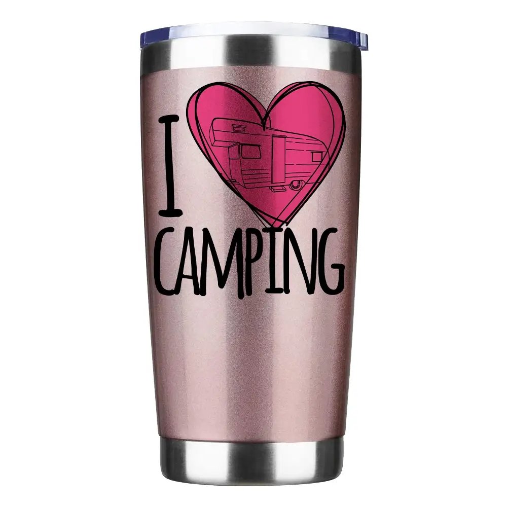 I Love Camping 20oz Insulated Vacuum Sealed Tumbler