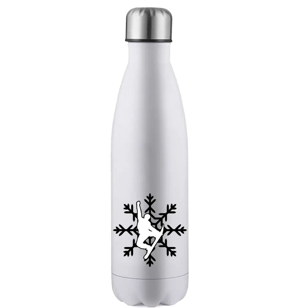 Snowboard Snowflake 17oz Stainless Water Bottle