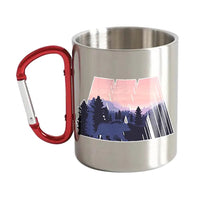 Thumbnail for Geometric Camping Stainless Steel Double Wall Carabiner Mug 12oz