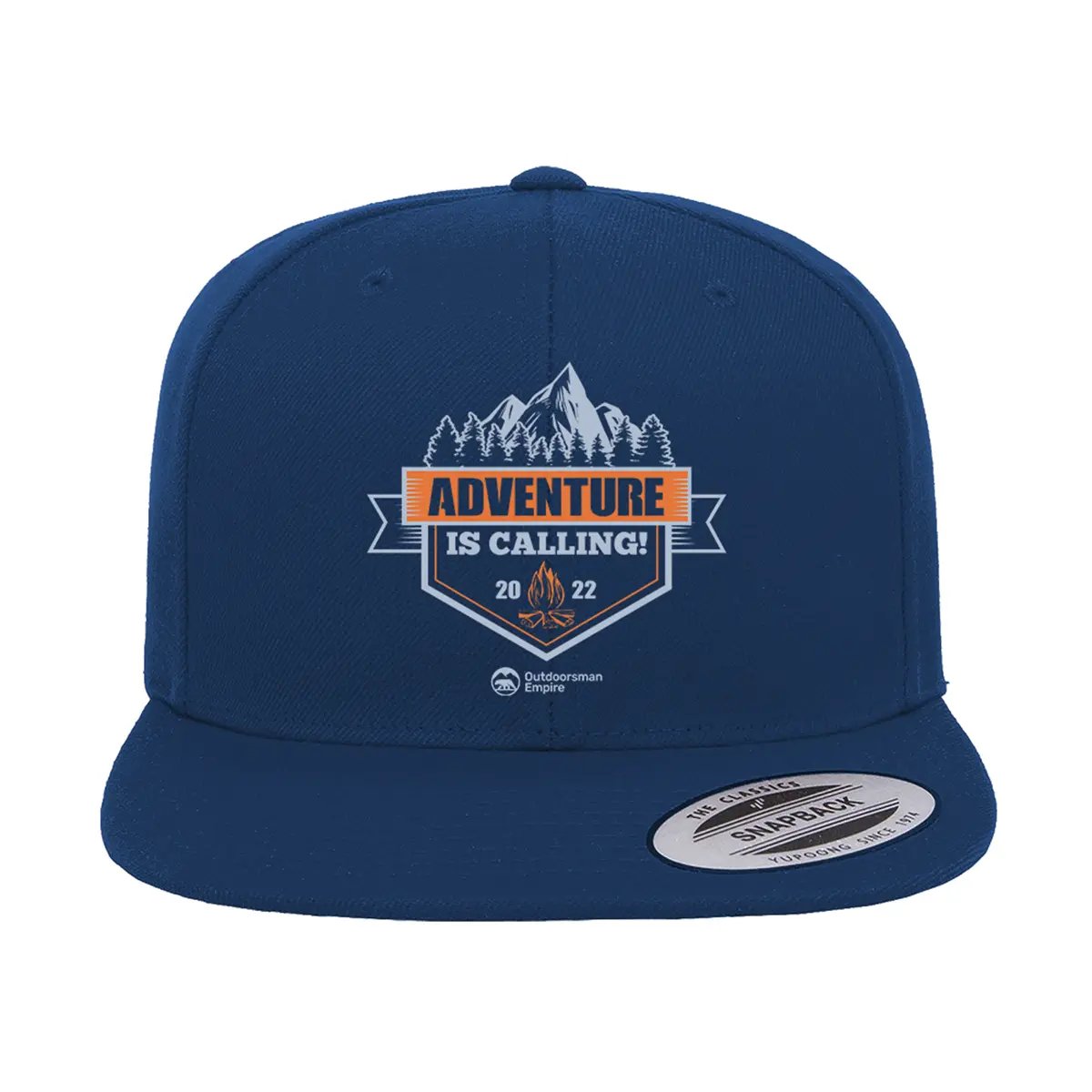 Adventure Is Calling Embroidered Flat Bill Cap