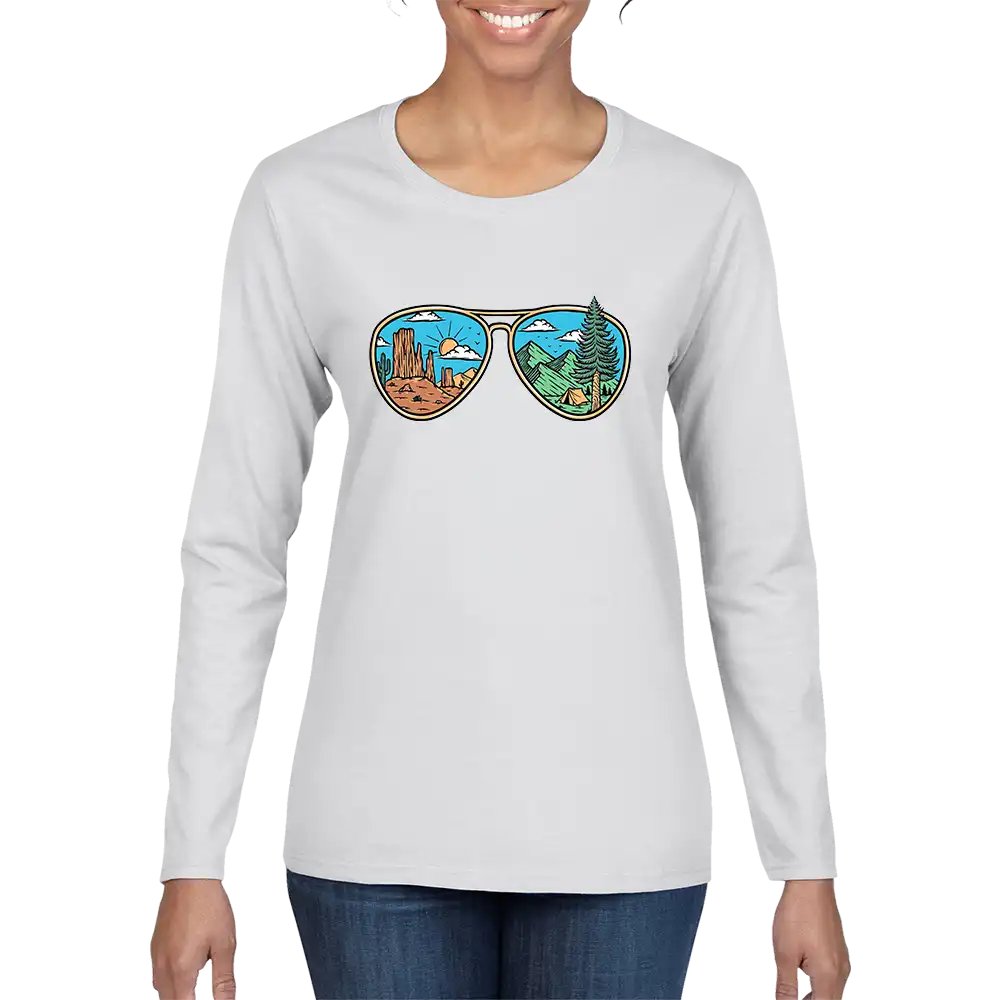 Beyond the Looking Sunglasses Women Long Sleeve Shirt