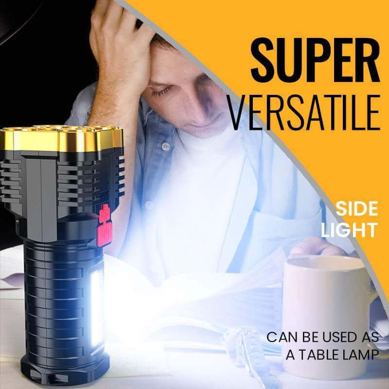 FlashLamp™ | Ultra Bright Waterproof Outdoor LED Flashlight with Side Lamp