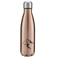 Thumbnail for Run From The Avalanche 17oz Stainless Water Bottle Rose Gold