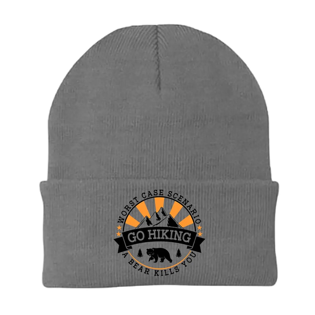 Hiking Worst Case Scenario Embroidered Beanie