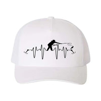 Thumbnail for Fishing Heart Beat Retro Embroidered Snapback Trucker Hat