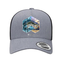 Thumbnail for Fishing Geometry Retro Embroidered Snapback Trucker Hat