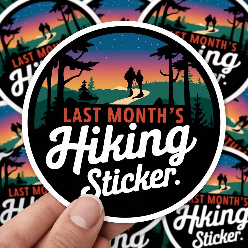 Last Month's Hiking Decal