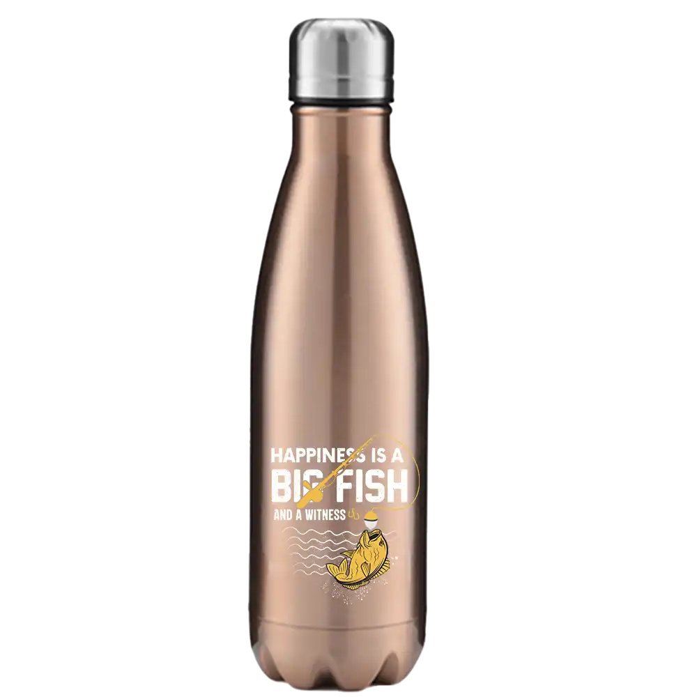 Happiness Is A Big Fish Stainless Steel Water Bottle