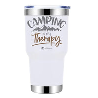 Thumbnail for Camping Is My Therapy 30oz Tumbler White