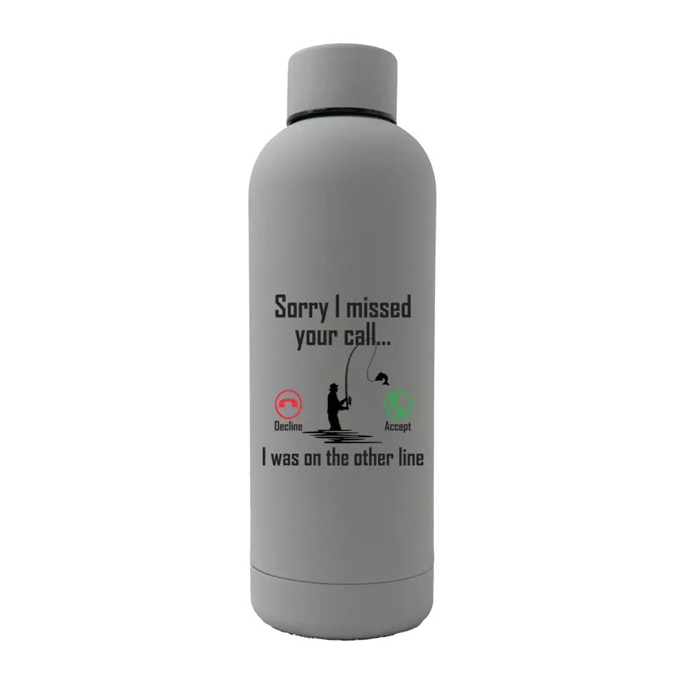 I Was On Another Line v2 17oz Stainless Rubberized Water Bottle