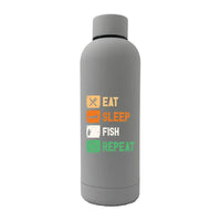 Thumbnail for Eat Sleep Fishing Repeat 17oz Stainless Rubberized Water Bottle