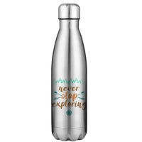 Thumbnail for Never Stop Exploring 17oz Stainless Water Bottle Silver