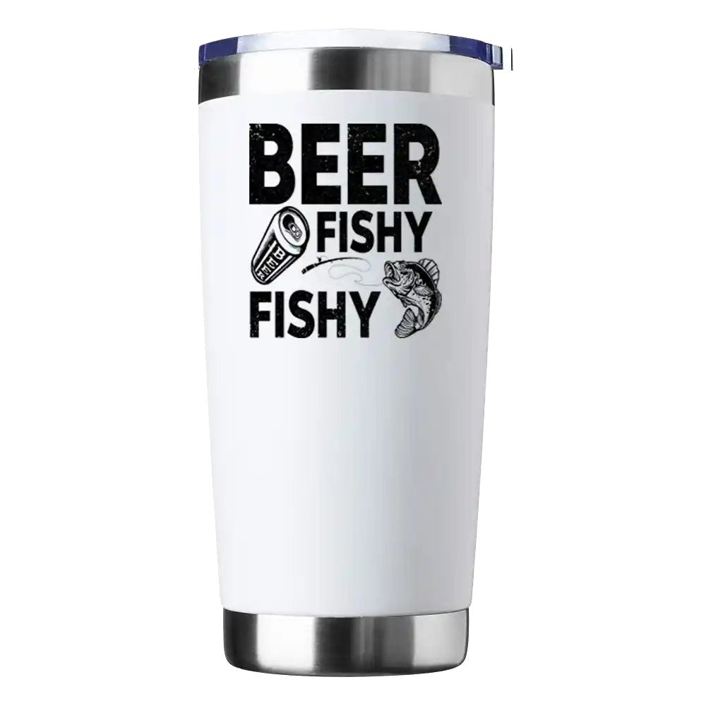 Beer Fishy Fishy 20oz Tumbler White