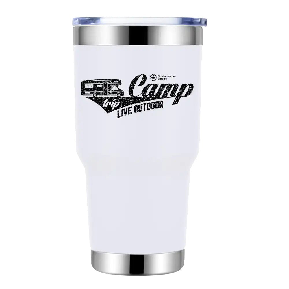 Camp Trip Live Outdoor 30oz Tumbler White