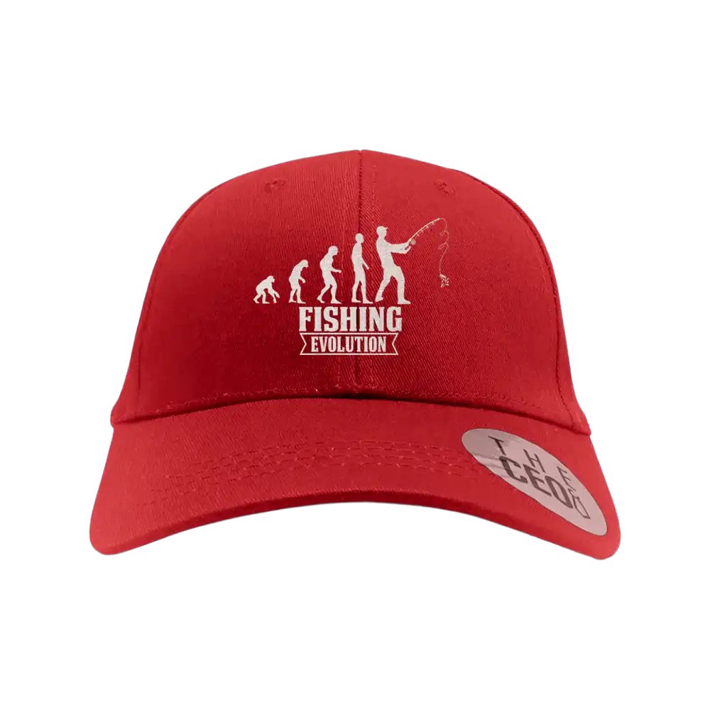 Fishing Evolution Embroidered Baseball Hat