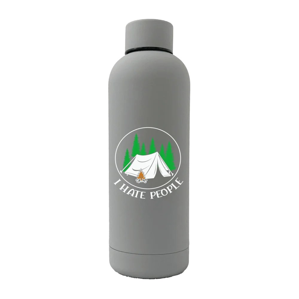 I Hate People 17oz Stainless Rubberized Water Bottle