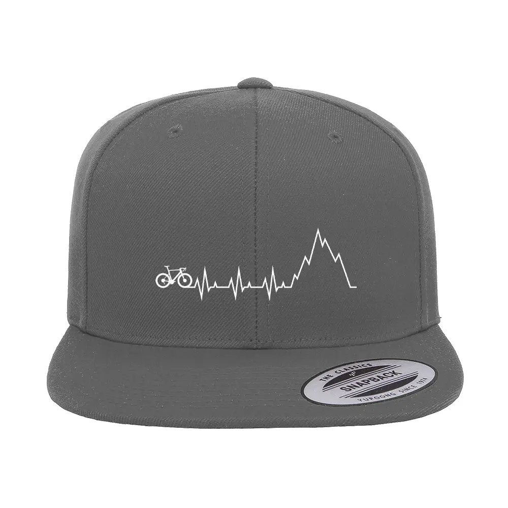 Mountain Beat Embroidered Flat Bill Cap