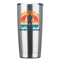 Thumbnail for Bigfoot Is My Spirit Animal Insulated Vacuum Sealed Tumbler Silver