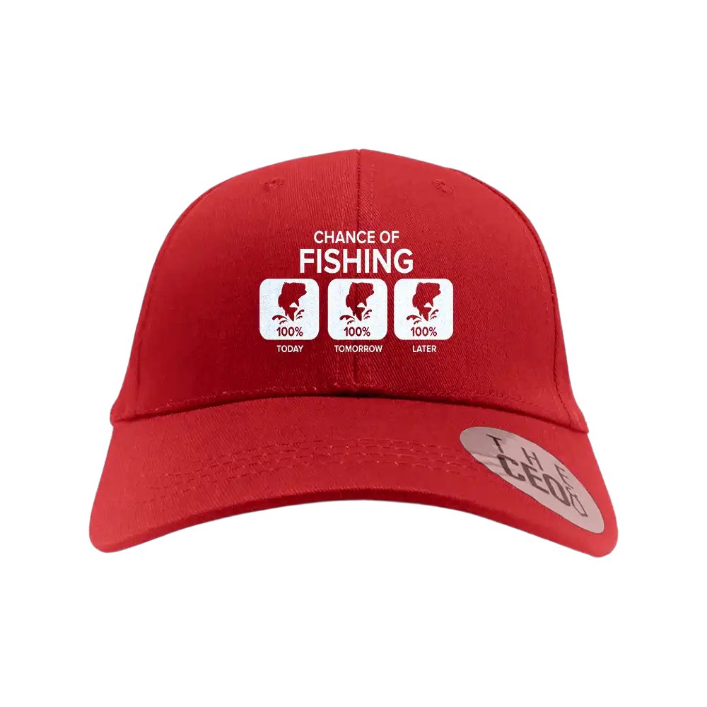 Chance of Fishing Embroidered Baseball Hat