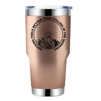 Thumbnail for Cycling In The Morning 30oz Tumbler Rose Gold