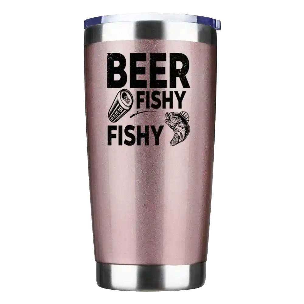 Beer Fishy Fishy 20oz Tumbler Rosegold