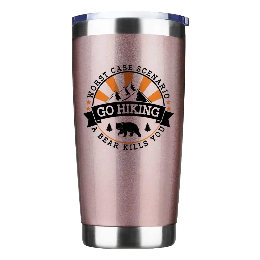 Hiking Worst Case Scenario 20oz Insulated Vacuum Sealed Tumbler