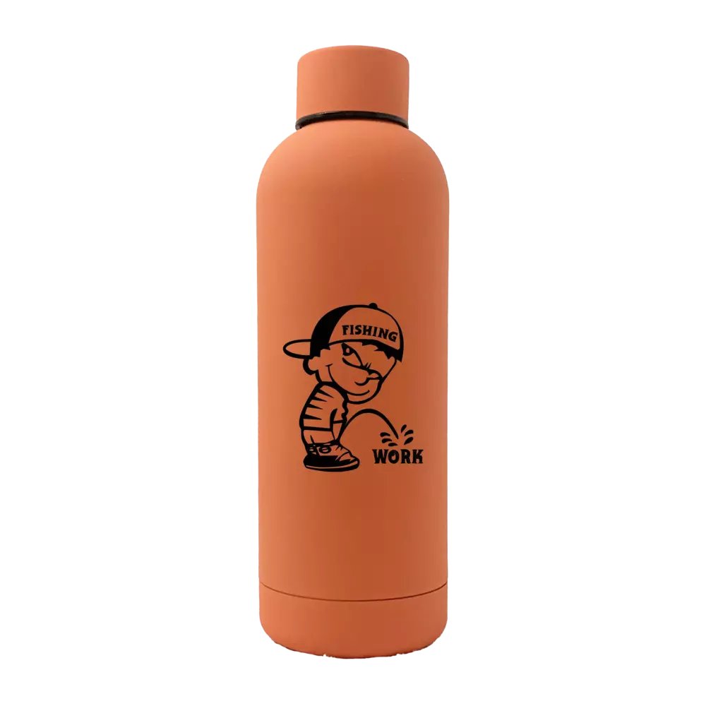 Fishing And Work 17oz Stainless Rubberized Water Bottle