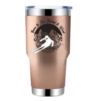 Thumbnail for Born To Ski Forced To Work 30oz Tumbler Rosegold