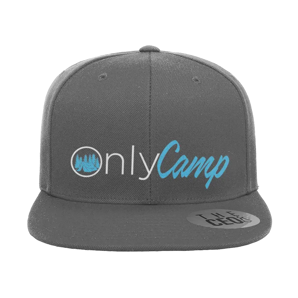 Only Camp Embroidered Flat Bill Hat