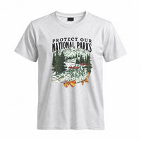 Thumbnail for May include a Sport Grey Protect Our National Parks Fish X River Graphic T-Shirt featuring a fish silhouette with a scenic river landscape for anglers, hikers, campers, and nature lovers.